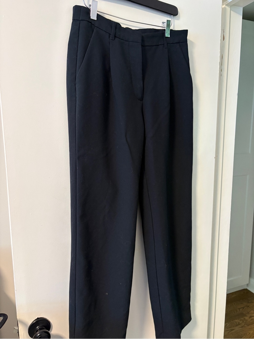 Abercrombie & Fitch Black Sloane High-Rise Tailored Trousers
